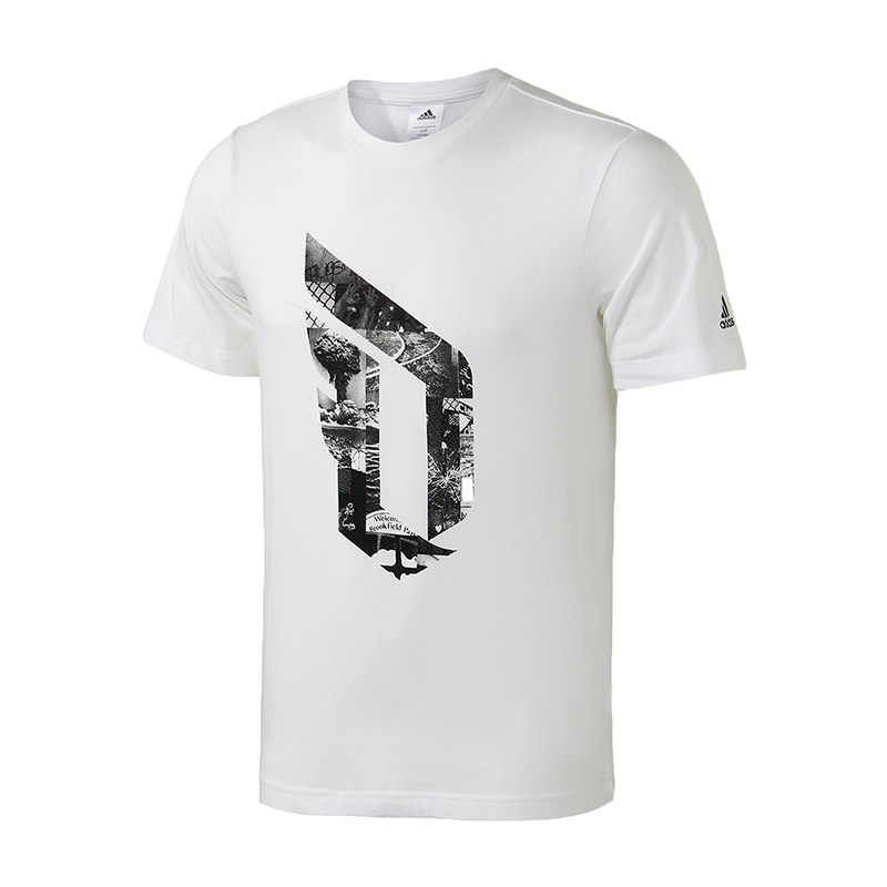 adidas阿迪达斯男子短袖T恤利拉德DAME休闲运动服CW9208 M CW9208白