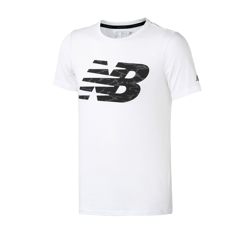 New Balance/NB男短袖T恤圆领针织休闲运动上衣AMT83055 L AMT83055-BM黑色