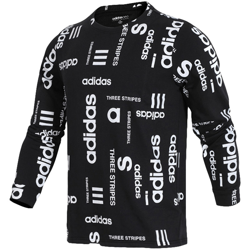 adidas阿迪达斯NEO男子卫衣圆领休闲运动服CV6925 L CV6925黑