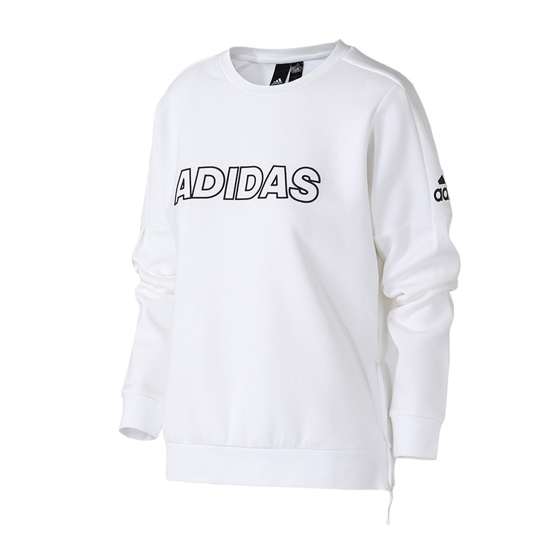 adidas阿迪达斯女子卫衣运动型格套头衫休闲运动服DV3317 L DV3318黑色