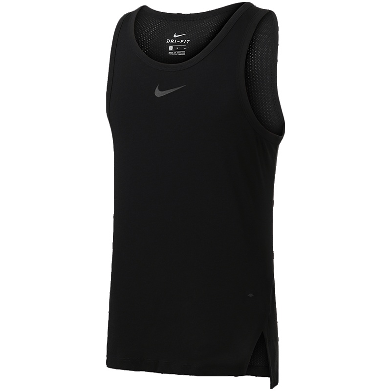 【自营】NIKE耐克男装运动背心吸汗透气舒适篮球无袖T恤891712 L 891712-010黑+白