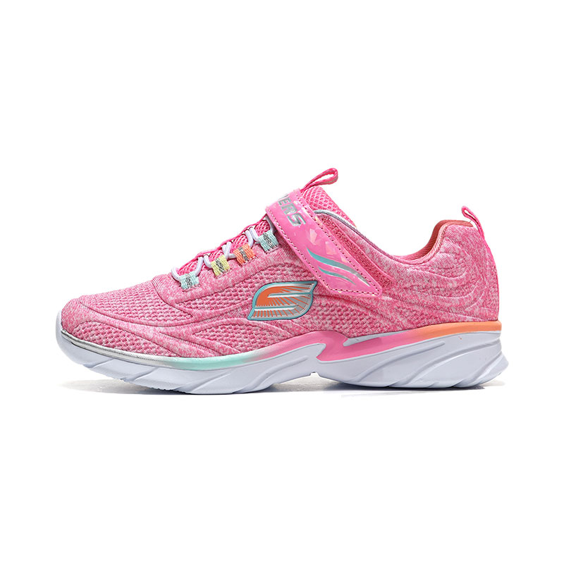 Skechers斯凯奇女童休闲鞋简约时尚魔术贴运动鞋81703L 81703L/PKMT粉红色+彩色