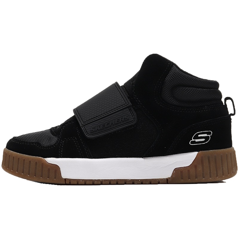 Skechers斯凯奇男童休闲鞋时尚简约高帮魔术贴雪地靴93740L 93740L/BLK