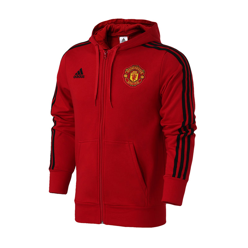 adidas阿迪达斯男子夹克外套曼联足球休闲运动服D95965 2XL CW7663蓝色