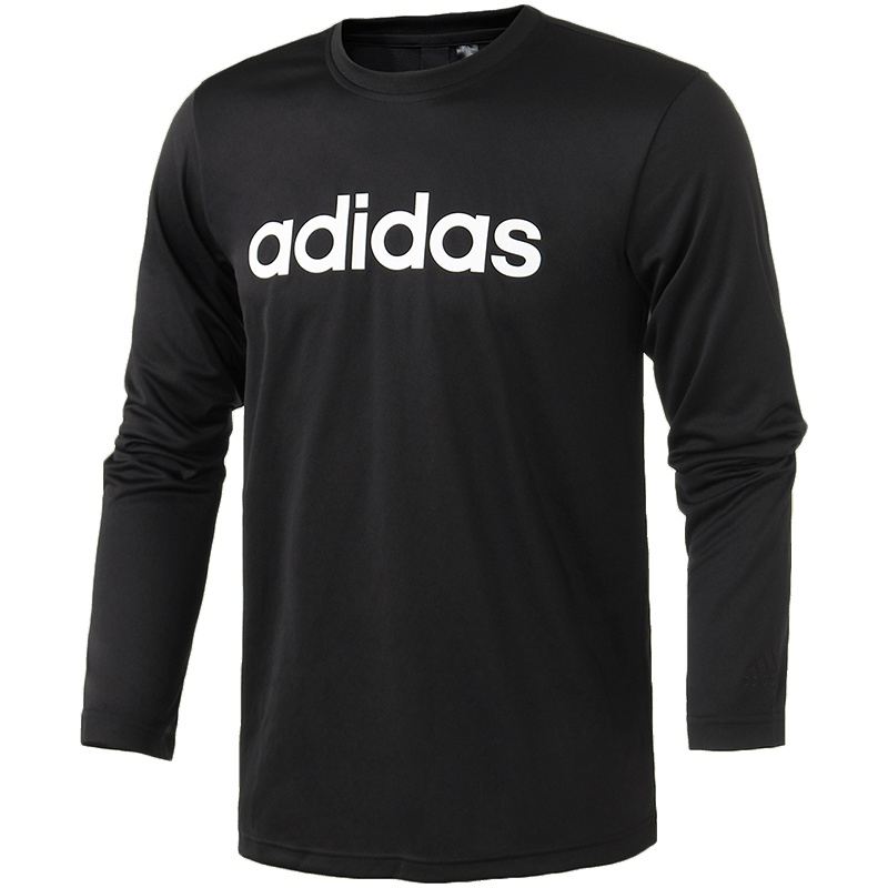 【自营】adidas阿迪达斯男子长袖T恤休闲运动服DH3986 L DH3986黑