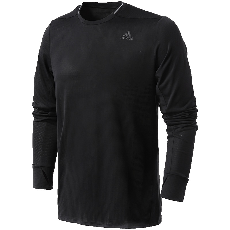 【自营】adidas阿迪达斯男子长袖T恤夏季跑步训练运动服BQ7195 L BQ7195黑色