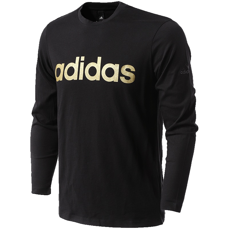 【自营】adidas阿迪达斯男子长袖T恤跑步休闲运动服CE0215 L CE0215黑色