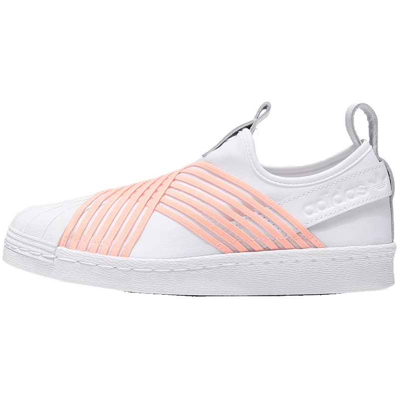 【自营】adidas阿迪达斯三叶草女Superstar运动休闲鞋板鞋D96704 BZ01121号黑色+亮白