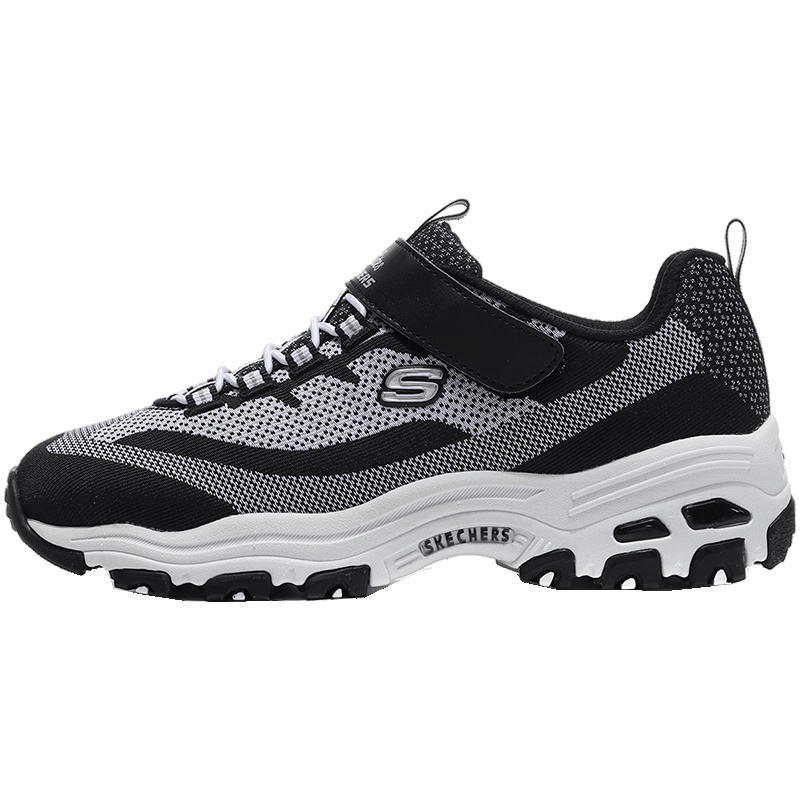 【自营】Skechers斯凯奇童鞋休闲鞋D‘lites魔术贴运动鞋664092L 664092L/BKW黑色+白色