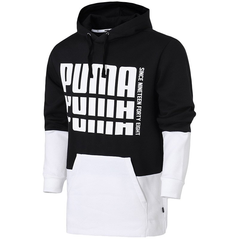 PUMA彪马卫衣男装休闲连帽长袖卫衣运动服853918 L 85391801黑色