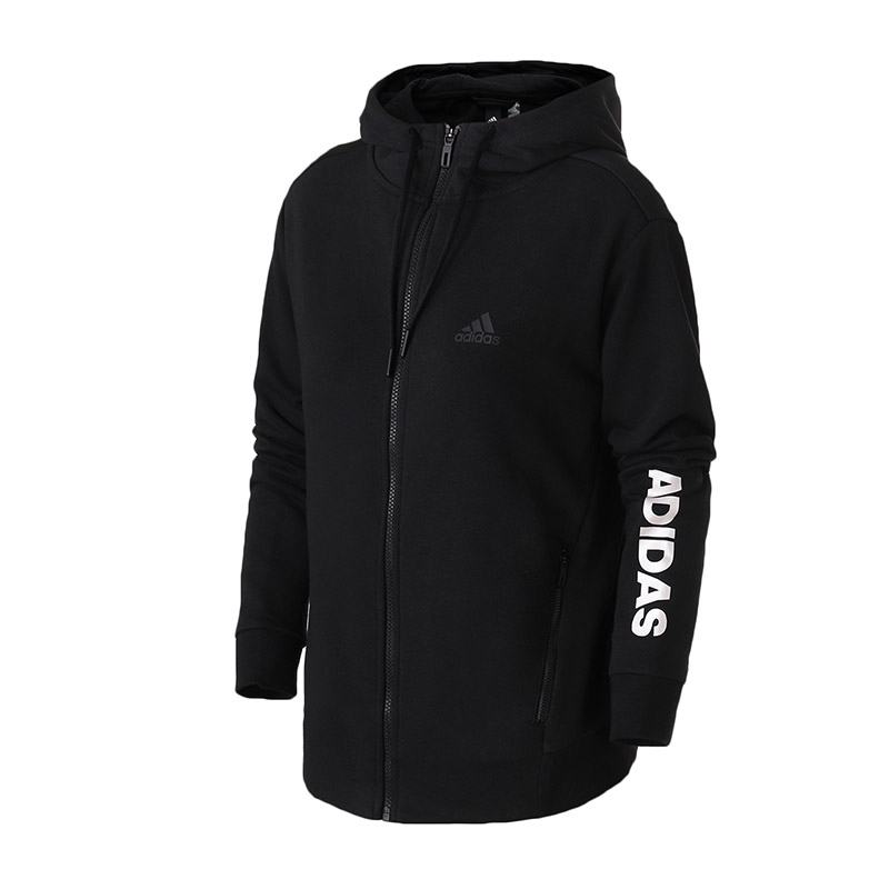 adidas阿迪达斯女夹克外套连帽针织休闲运动服DT2406 L DT2406黑色