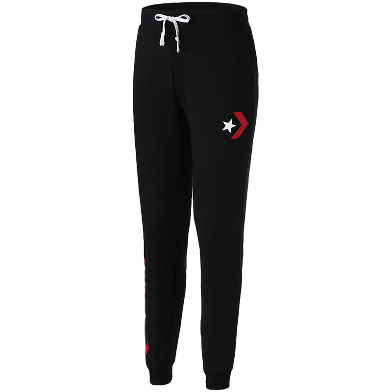 CONVERSE匡威男裤运动长裤星箭直筒收口休闲裤10007746 L 10007746-A01墨黑色