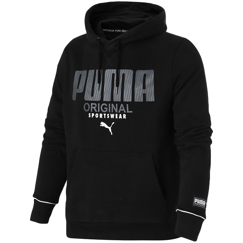 PUMA彪马卫衣男装上衣运动服休闲套头衫853894 L 85389401黑色