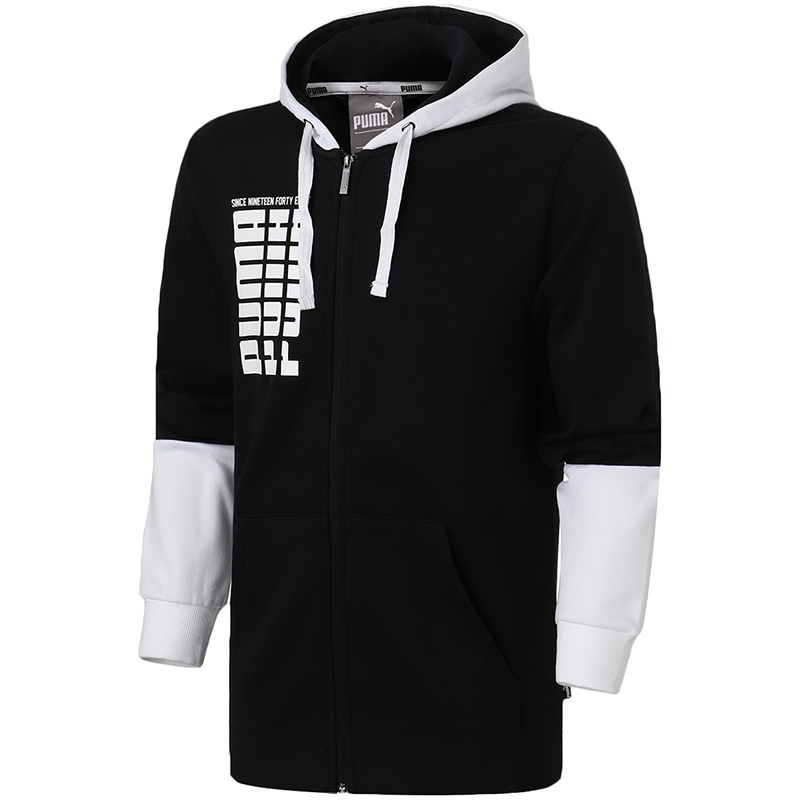 PUMA彪马外套男装上衣运动服休闲针织外套853912 L 85391201黑色