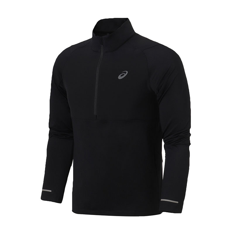 ASICS男子长袖开衫秋冬跑步外套卫衣休闲运动服2011A115-002 L 2011A115-002黑色