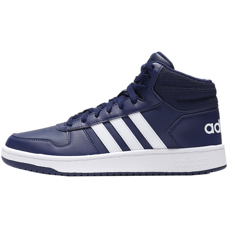 adidas男鞋板鞋秋冬篮球文化高帮休闲运动鞋B44663 B44663蓝/黑