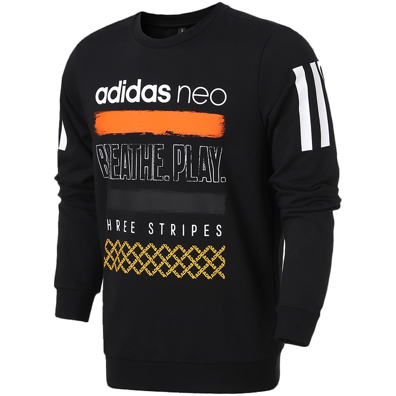 adidas阿迪达斯NEO男装时尚卫衣休闲运动服DX0043 L DX0043黑色