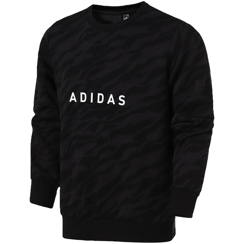 adidas男服卫衣圆领套头休闲运动服DT2478 L DT2478黑色