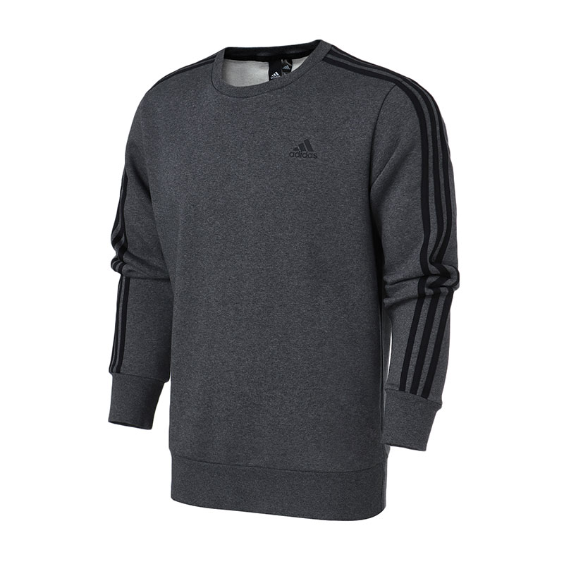 adidas男服卫衣圆领套头休闲运动服DJ2665 L DJ2665灰色