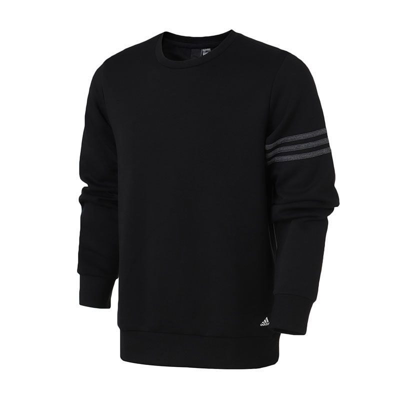 adidas男服卫衣圆领套头休闲运动服DY5767 L DY5765灰色