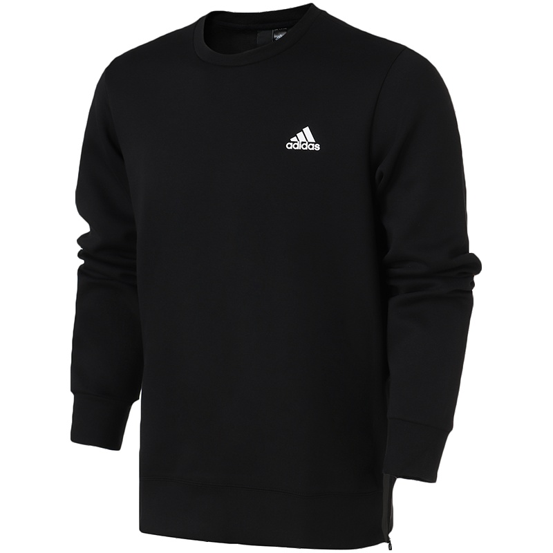 adidas男服卫衣圆领套头休闲运动服DY5756 L DY5756黑色