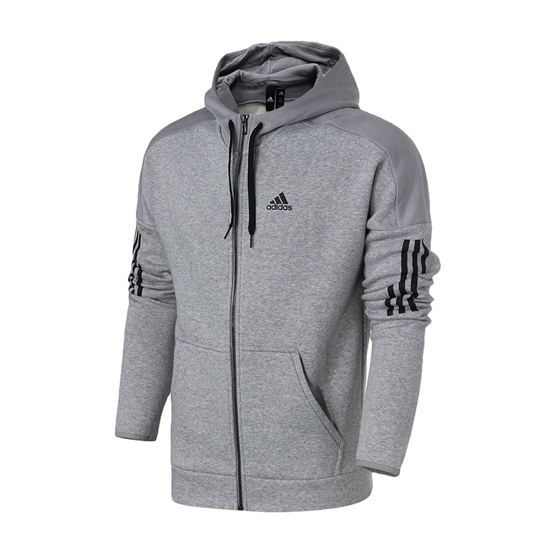 adidas男服夹克外套连帽开衫休闲运动服DM7588 L DM7588灰色
