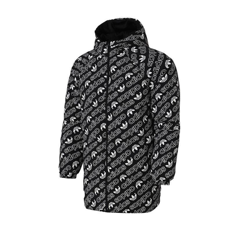 adidas阿迪达斯三叶草运动服秋冬季男装运动休闲羽绒服DP8561. L DP8561黑+白