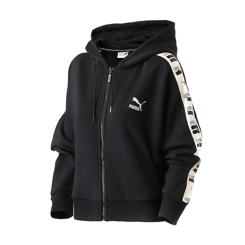 PUMA彪马女装针织休闲连帽卫衣运动服578594 L 57859401黑色