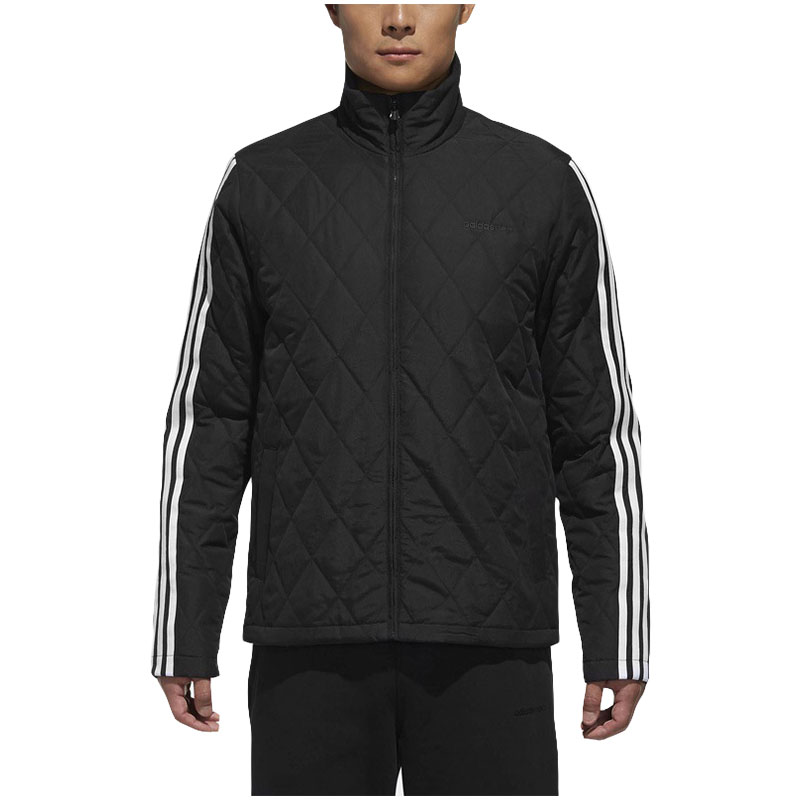 adidas阿迪达斯NEO男装保暖运动休闲棉服DU2398 DU2397黑色 L