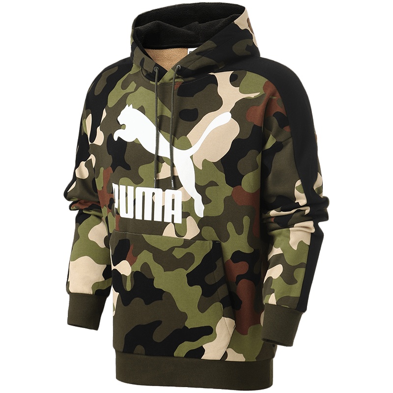PUMA彪马卫衣男装加绒保暖运动服休闲套头衫578335 L 57833515墨绿色