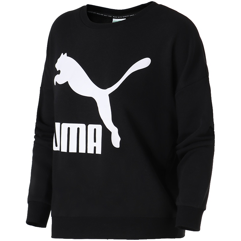 【自营】PUMA彪马女装LOGO款圆领运动休闲卫衣577609 L 57760901黑色