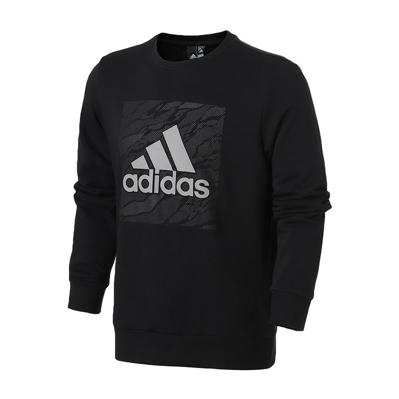 【自营】adidas男装卫衣圆领套头休闲运动服DT2496 L DT2496黑色