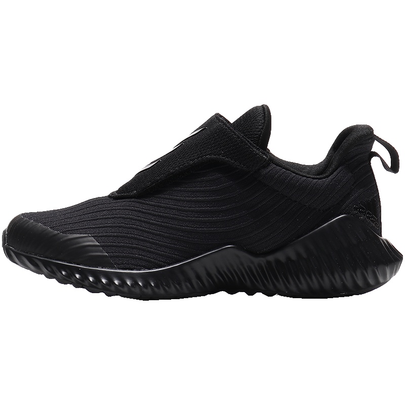 【自营】adidas童男小童儿童鞋魔术贴飞机扣跑步休闲运动鞋AH2632 AH2632黑色