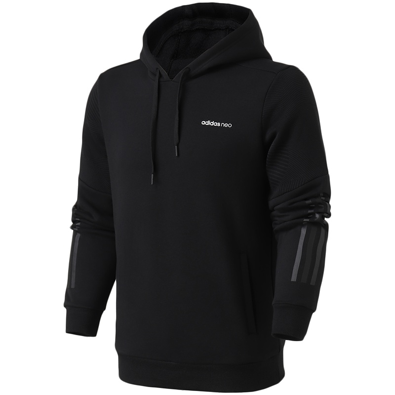 【自营】adidas阿迪达斯NEO男装运动休闲连帽卫衣DM2191 L DM2191黑色