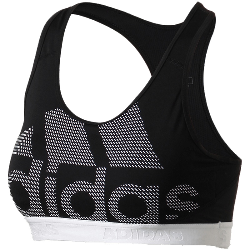 【自营】adidas阿迪达斯女子中度支撑运动胸衣18训练健身运动服DH4446 L DH4446黑