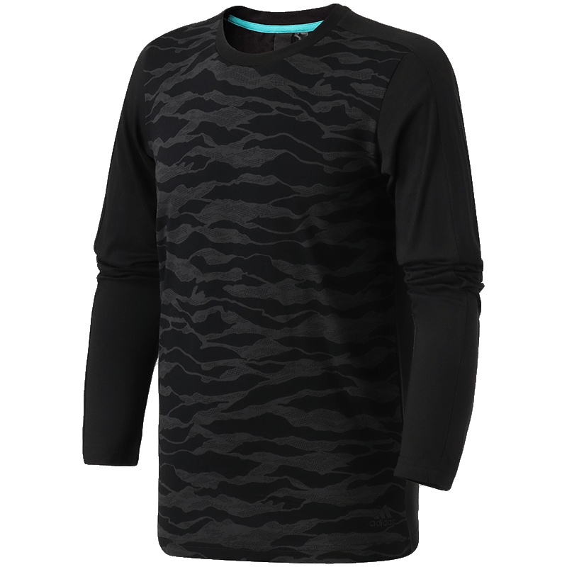 【自营】adidas男装长袖T恤圆领休闲运动服DH3976 L DH3976黑色