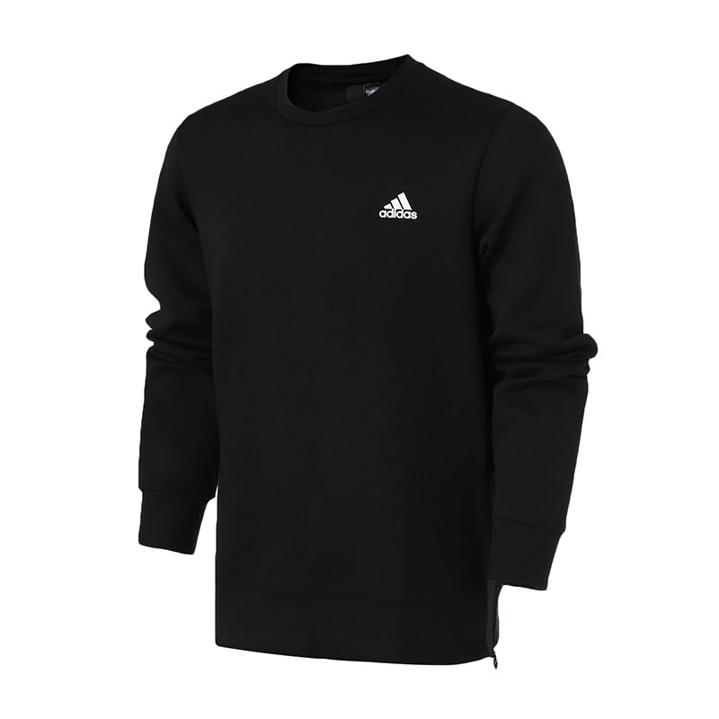 【自营】adidas男服卫衣圆领套头休闲运动服DY5756 L DY5756黑色