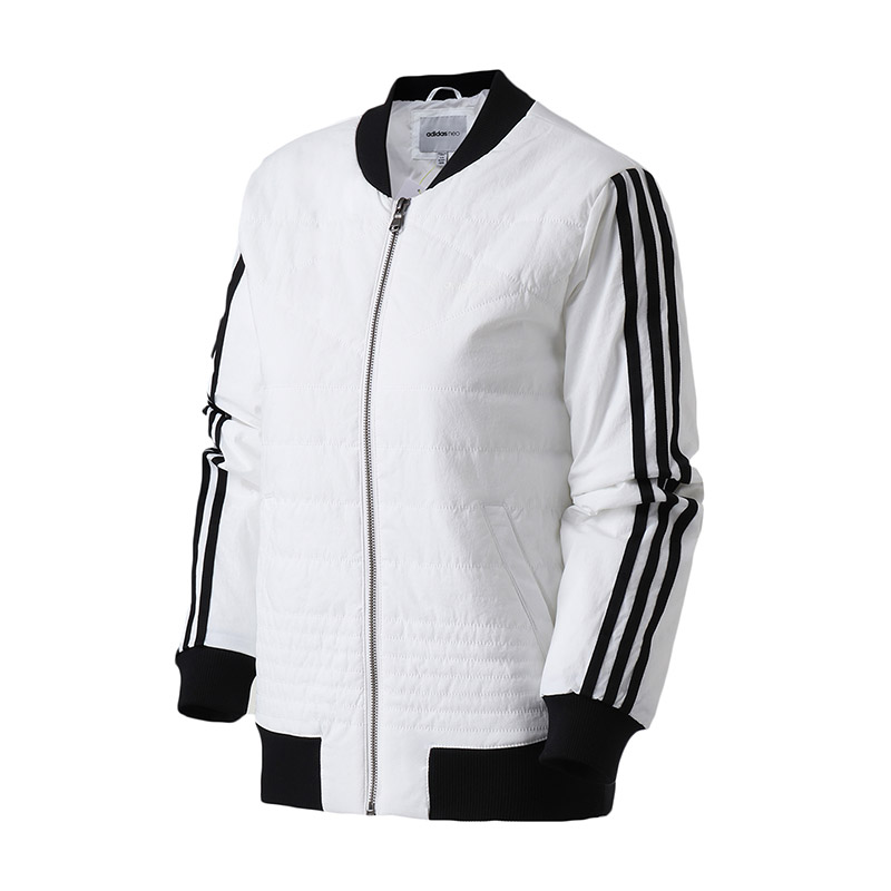 【自营】adidas阿迪达斯NEO女装运动休闲棉服DM4438 L DM4438白色