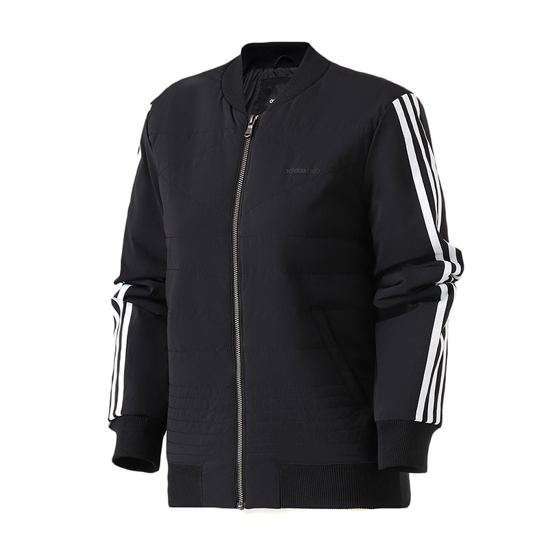 【自营】adidas阿迪达斯NEO女装运动休闲棉服DM4439 L DM4439黑色