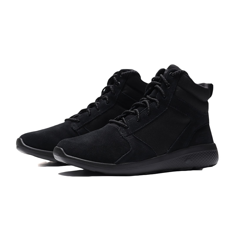 【自营】SKECHERS斯凯奇男鞋短靴高帮保暖轻便运动鞋54298/B BK 54298/BBK全黑色