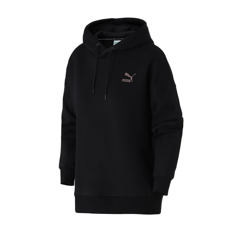 【自营】PUMA彪马女装加绒保暖运动服连帽运动休闲卫衣577683 L 57768301黑色