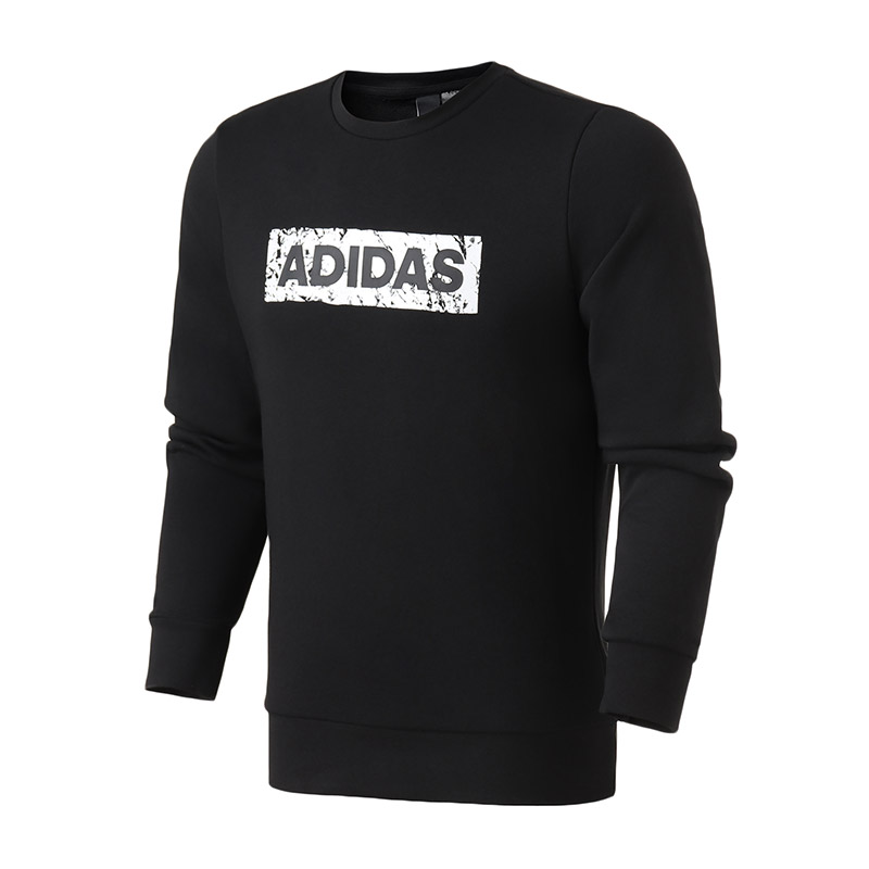 adidas男服卫衣圆领套头休闲运动服DW4601 L DW4601黑色