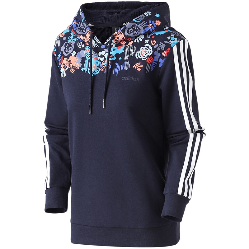 adidas阿迪达斯NEO女运动休闲连帽卫衣DW7762 L DW7762藏青色