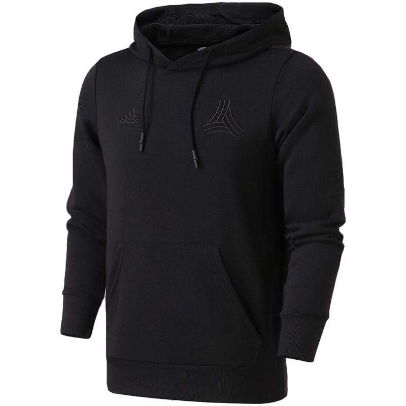 adidas男服卫衣连帽足球休闲运动服DU8434 L DU8434黑色