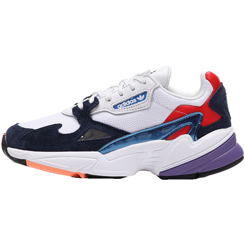 adidas阿迪达斯三叶草女鞋休闲鞋跑步健身运动鞋CG6246 CG6246水晶蓝白+水晶蓝白+学院藏青蓝