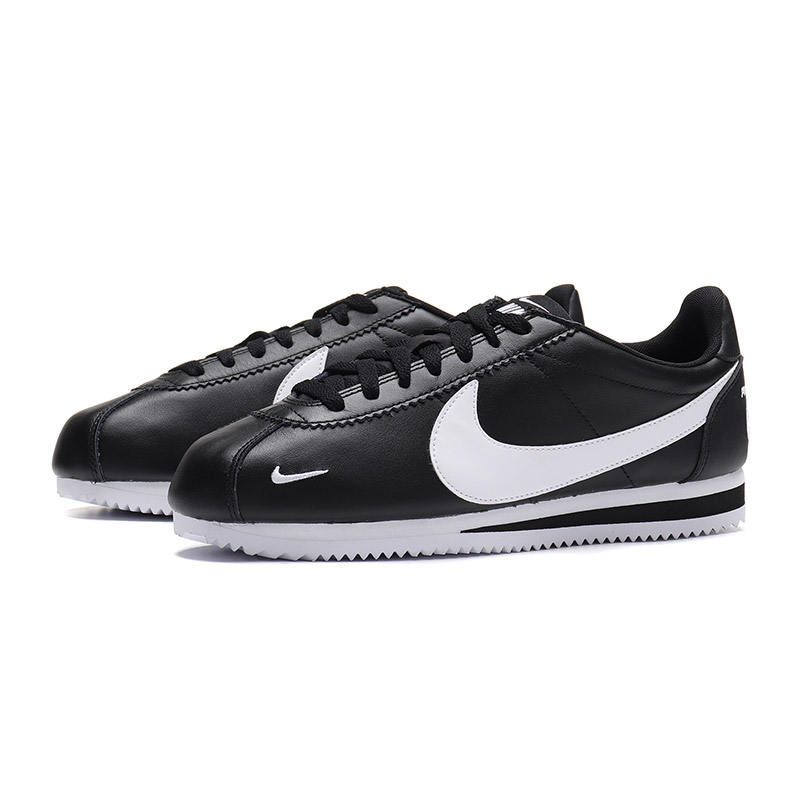 耐克男鞋休闲鞋经典阿甘复古时尚舒适低帮运动鞋807480. 807480-004黑+白