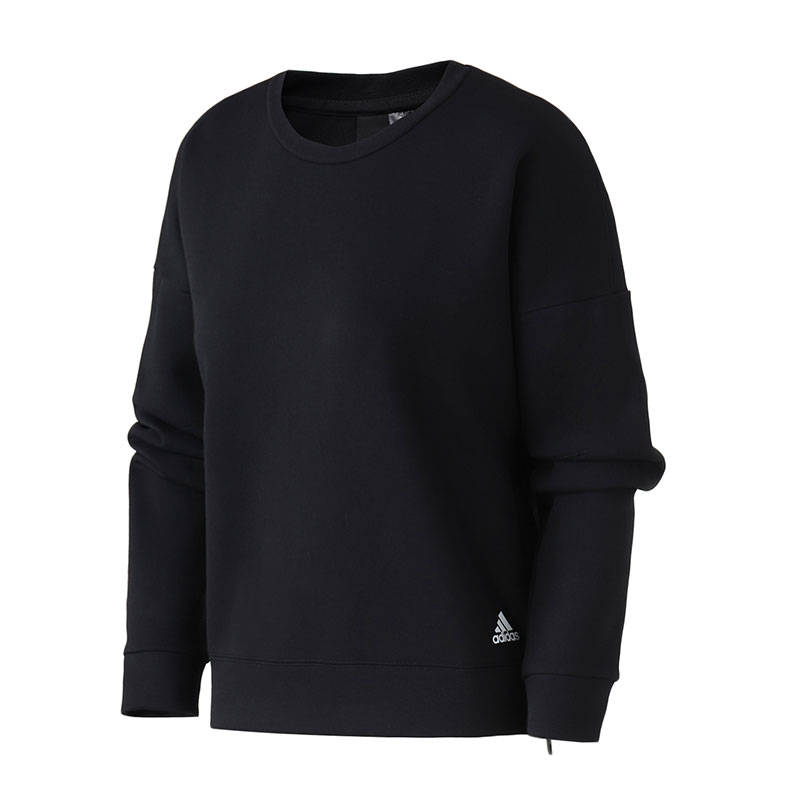 adidas女服卫衣圆领套头休闲运动服DW4576 L DW4576黑色