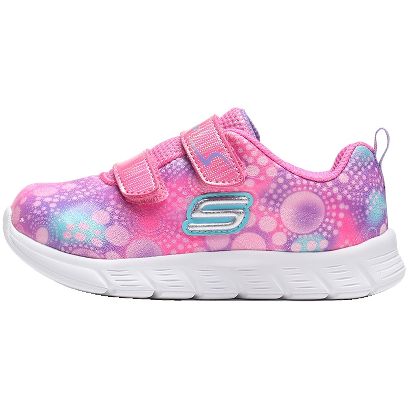 斯凯奇女小童休闲鞋春季时尚多彩魔术贴舒适运动鞋827N 827N/PRMT紫/多彩 mm