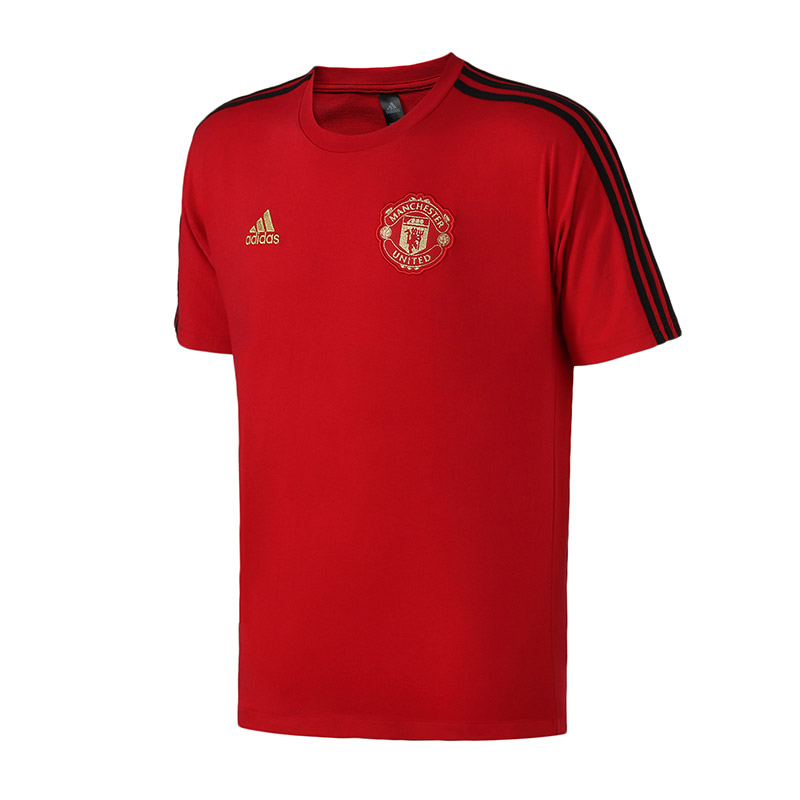 adidas男服短袖T恤曼联新年足球运动服DZ0459 L DZ0459红色