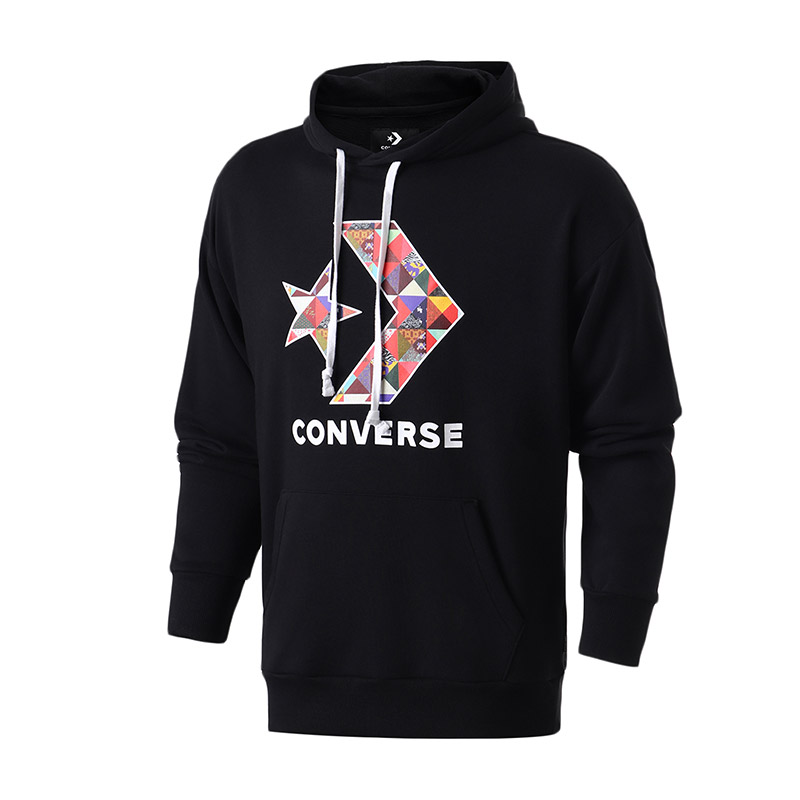 匡威男装卫衣新款针织印花LOGO套头连帽运动休闲服10017833